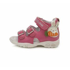 D.D.  Step pink nyuszis bőr szandál 30