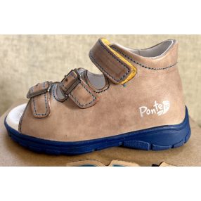 Ponte20 szürke bőr szupinált szandál 22