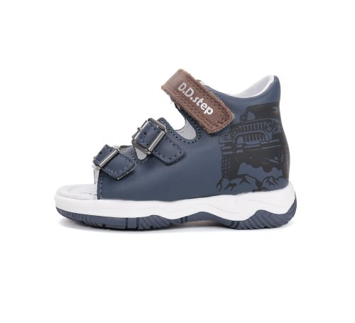 D.D. Step Jeep sötétkék kisfiú bőr szandál 29