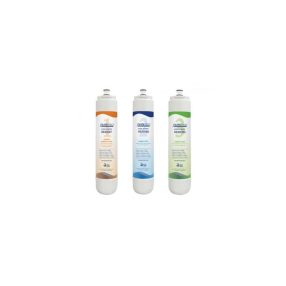   PurePro előszűrőegység szett. QUICK CHANGE (QC) kivitel. (3 db 2,5" QC előszűrő egység: 5mik PP+aktívszén+1mik PP)  "ERS" szériához