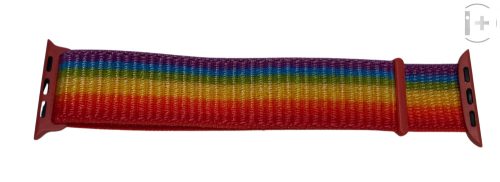 I+ Prémium Apple Watch textil  szíj Rainbow 3841 