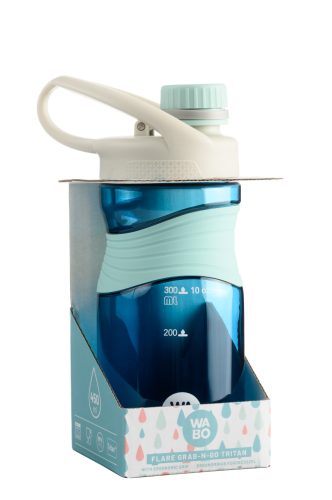 Wabo BPA mentes tritán, kupakos markolattal műanyag, kék palack,  450ml