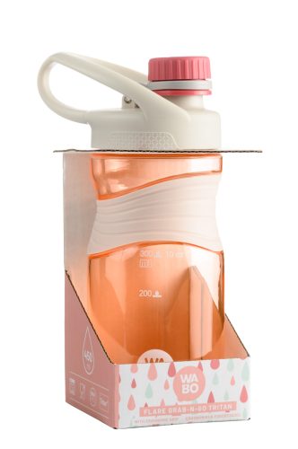 Wabo BPA mentes tritán, kupakos markolattal műanyag, rózsaszín  palack,  450ml